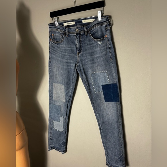 Anthropologie Pilcro mid patchwork slim boyfriend jeans size 27 - Picture 4 of 12